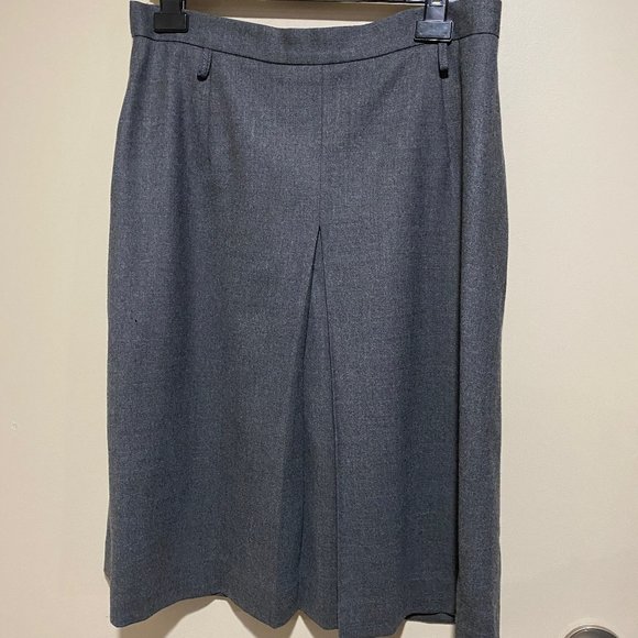 WOOL Holt Renfrew Collection Pencil Skirt, Gray - Picture 1 of 5